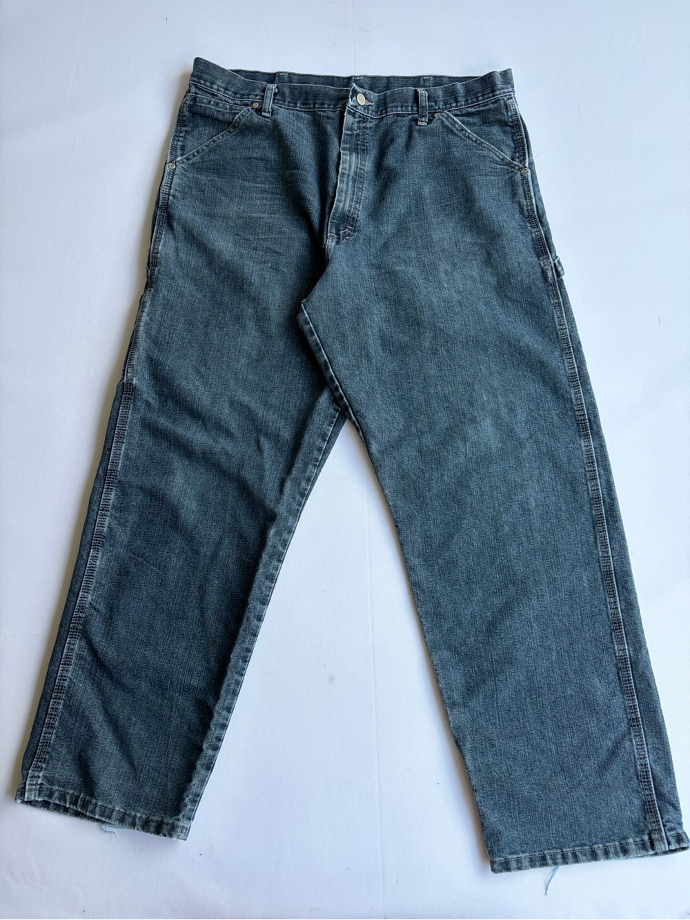 Wrangler Authentic Issue Men's Carpenter Jeans Faded Tint Blue Wash 38x30